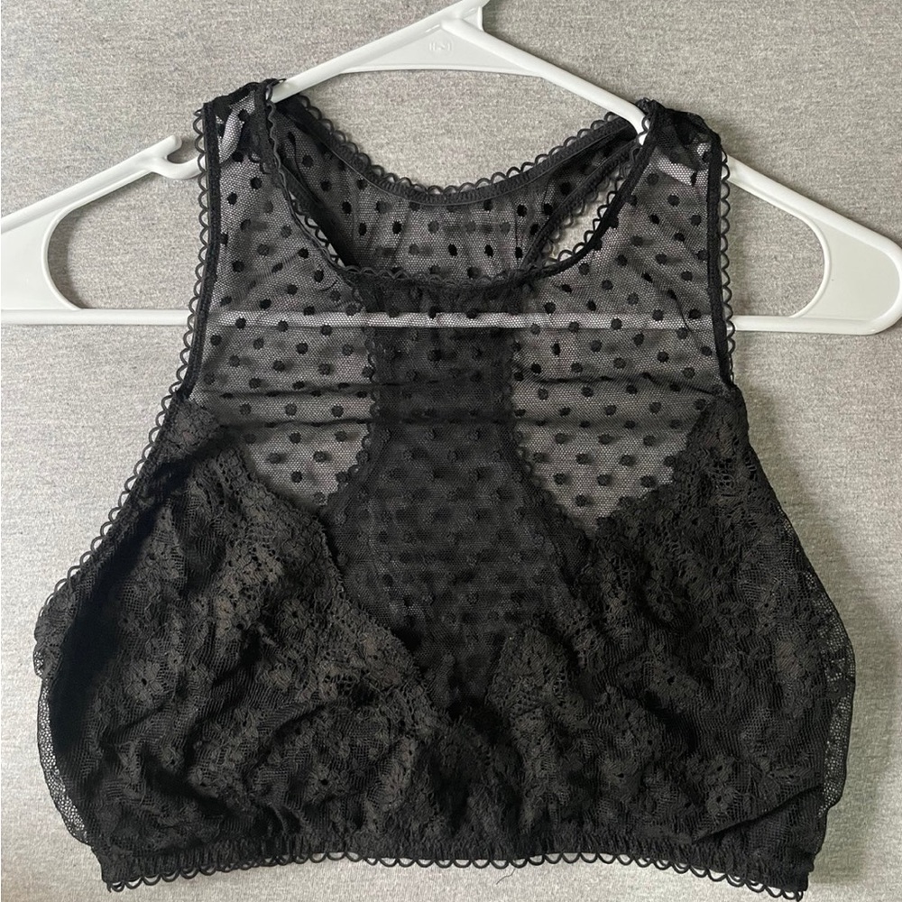 Victoria’s Secret Large black/polka dot bralette. 
Never worn